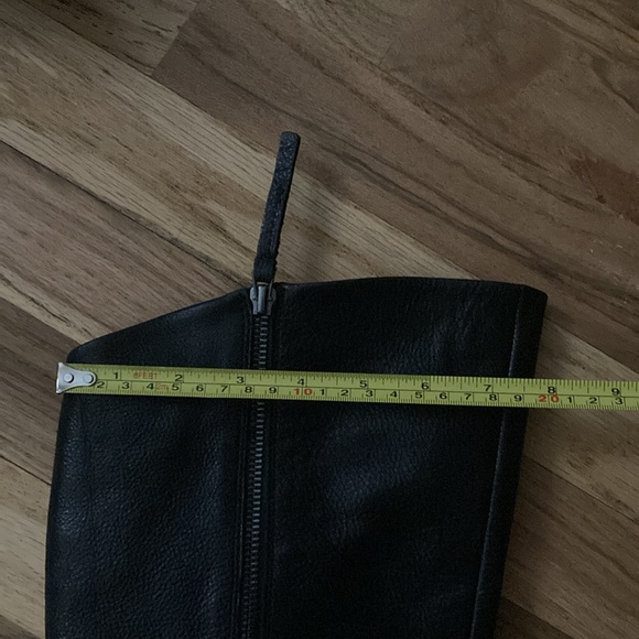 Franco Sarto Black Leather Riding Boots Size 8 Women’s Tall Knee High Zipper. - Picture 7 of 11